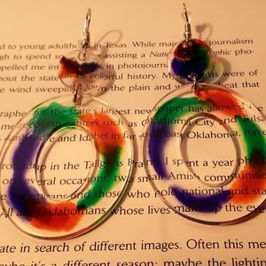 Colorful & transparent large earrings